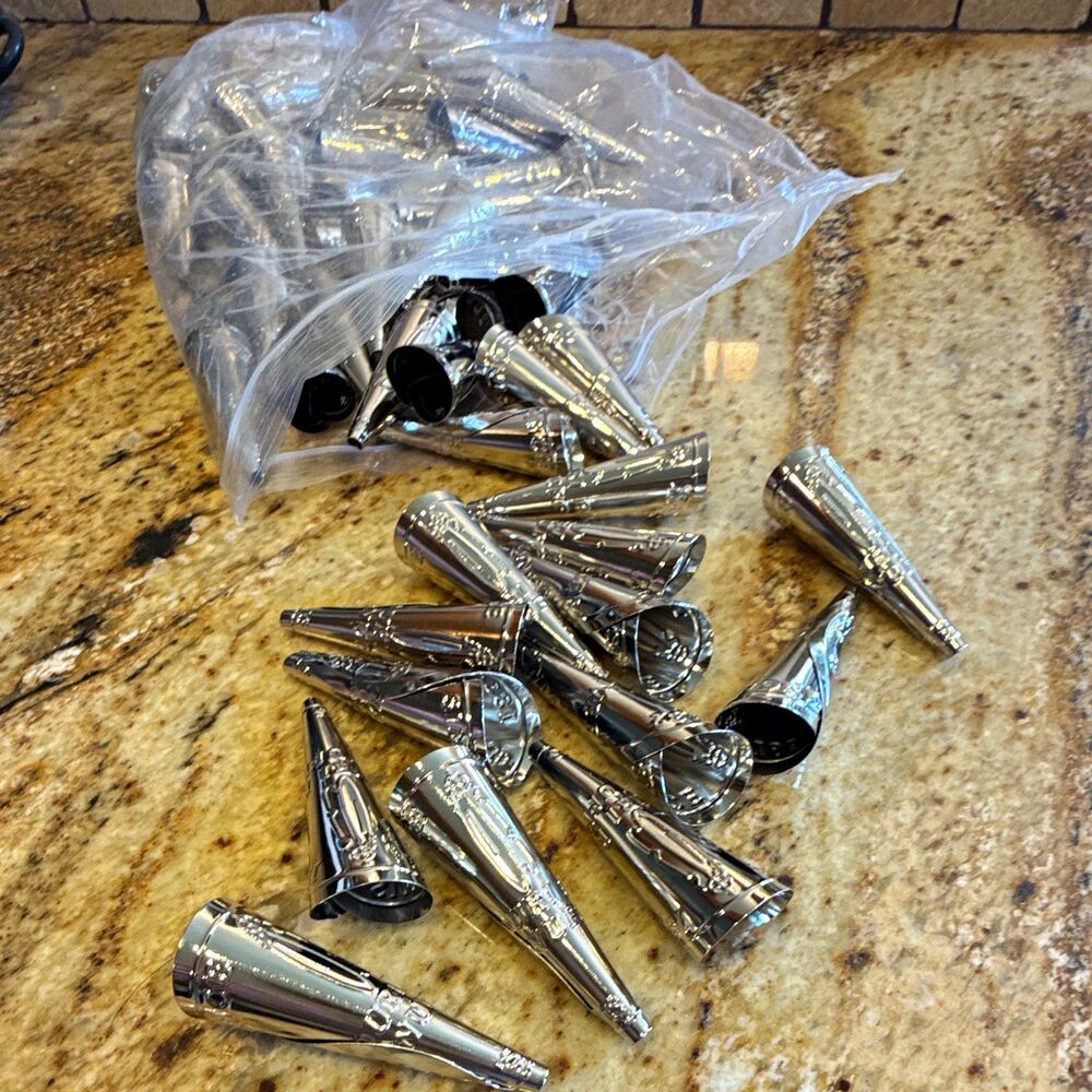 61 Count Missouri River Brand Adult Silver Jingle Dress Cones- 2.5" Pre-Rolled